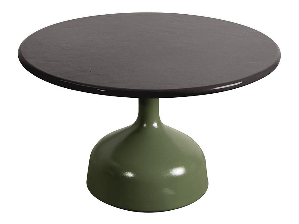 Cane-line Glaze Large Olive Green Aluminum Coffee Table Base