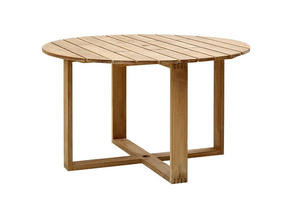 Cane-line Outdoor Endless 51 Inch Round Dining Table in Natural Teak