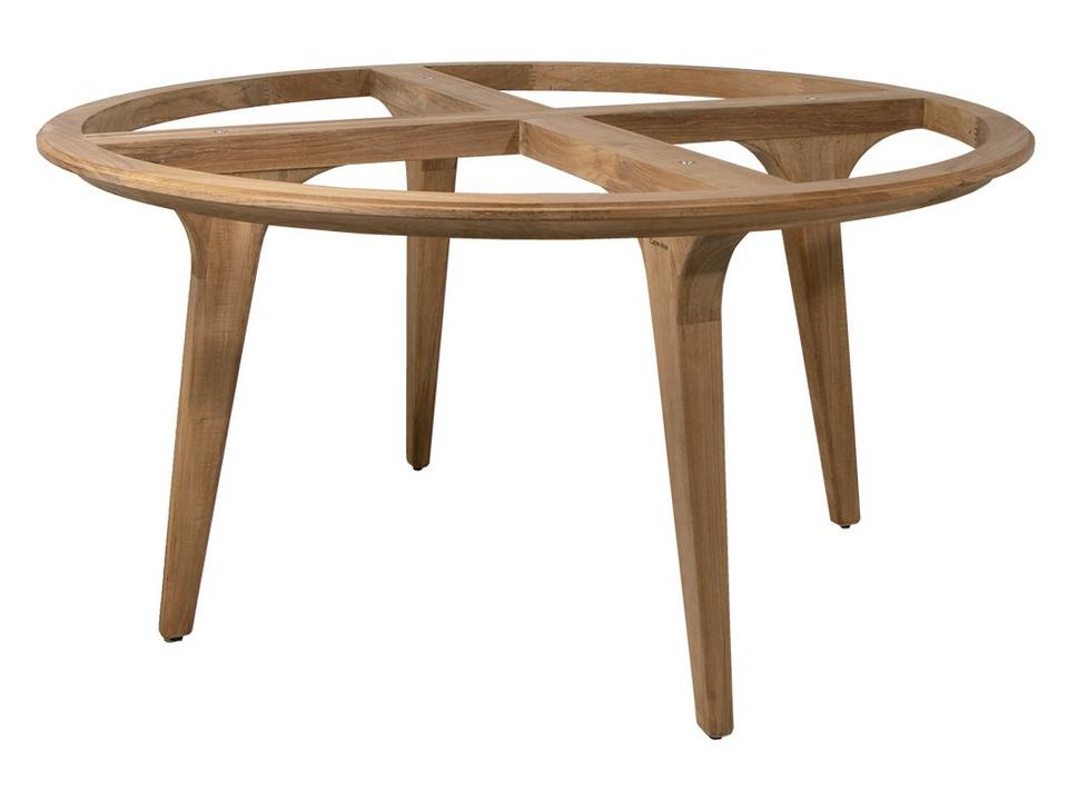 Aspect Round Outdoor Dining Table in Natural Teak