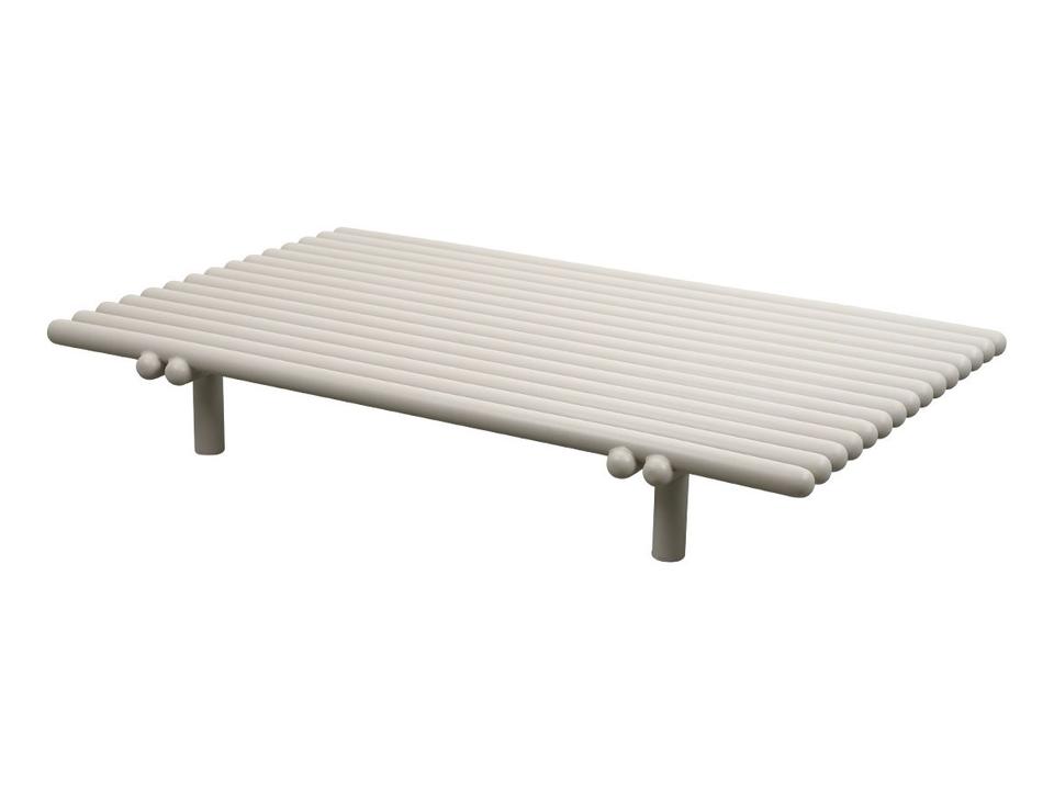 Cane-line Sticks Platform Coffee Table in Sand Aluminum