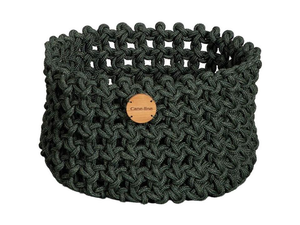 Soft Rope Dark Green Soft Rope Basket Medium
