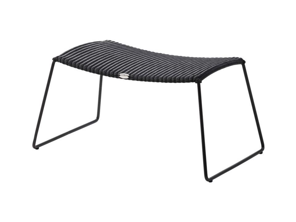 Breeze Black Weave Footstool