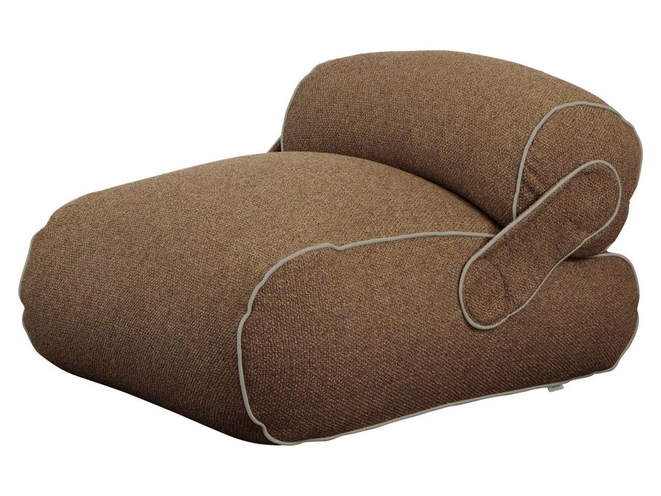 Unite Lounge Chair with Rise Fabric in Umber Brown