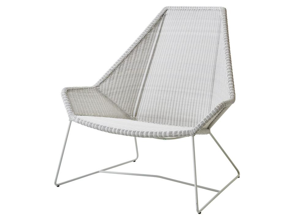 Breeze White Grey Weave Highback Chair