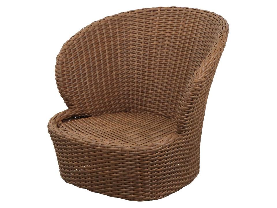 Coast Umber Brown Flat Weave Lounge Chair W/Swivel
