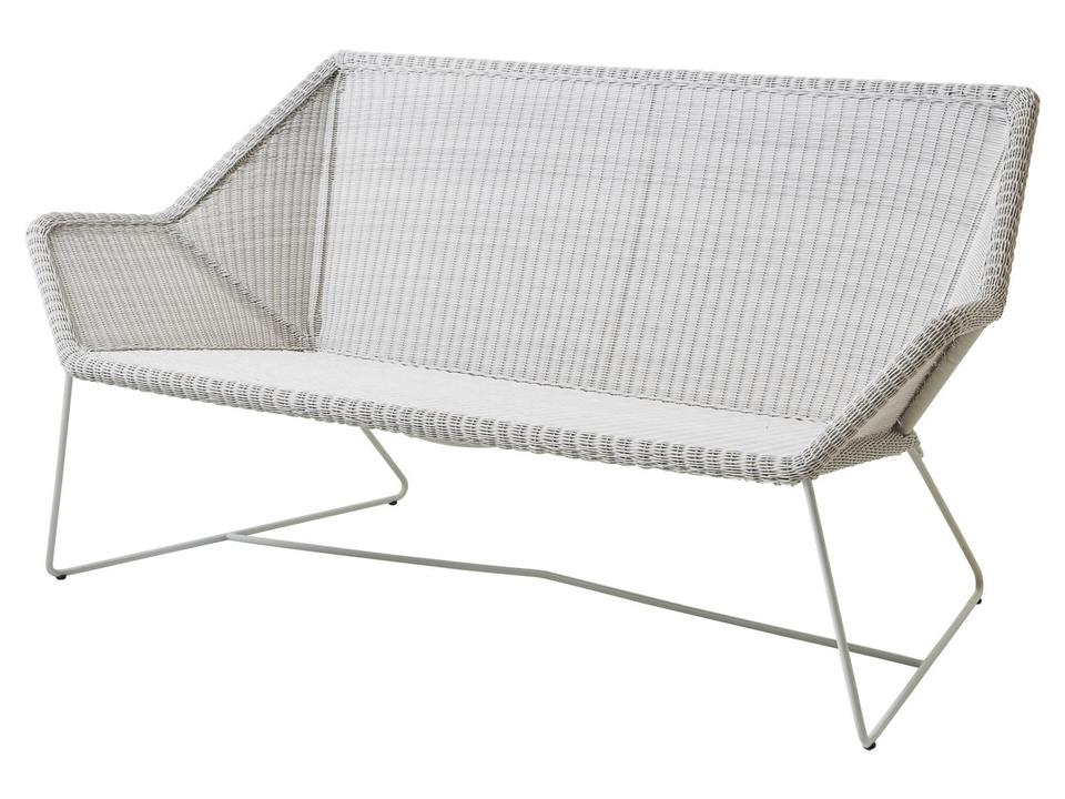 Breeze White Grey Weave 2-Seater Sofa