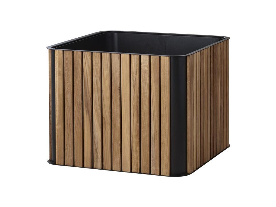 Combine Square Planter in Teak and Aluminum