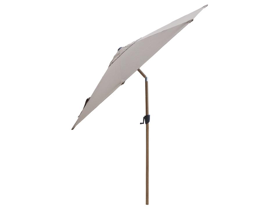 Sunshade Wood Look Aluminium Pole Parasol W/Tilt System