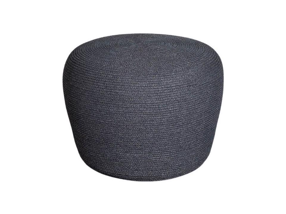 Circle Dark Grey Soft Rope Footstool Small