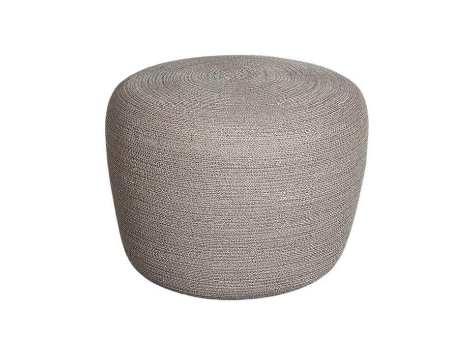 Circle Taupe Soft Rope Footstool Small