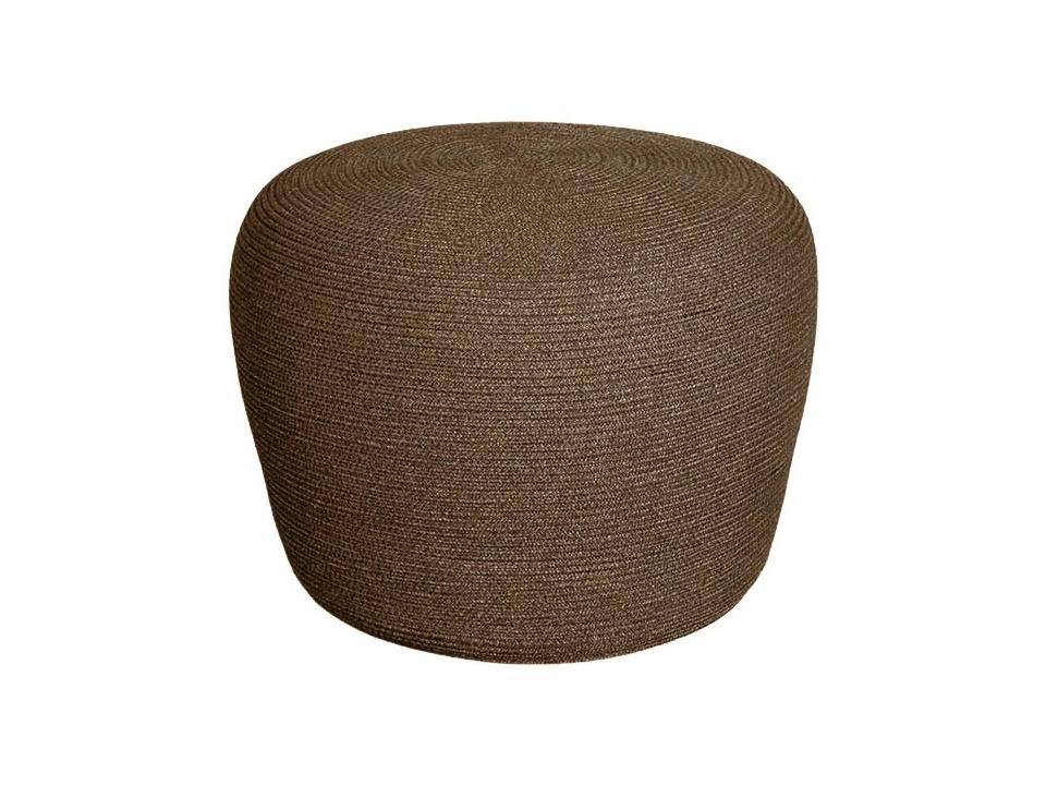 Circle Umber Brown Soft Rope Footstool Small