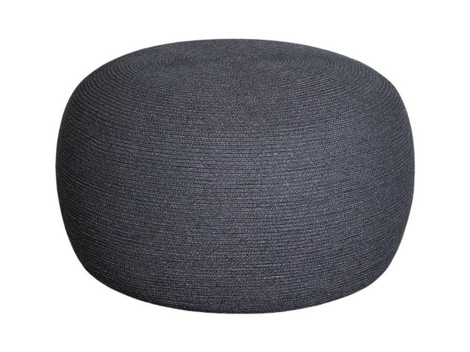 Circle Dark Grey Soft Rope Footstool Large