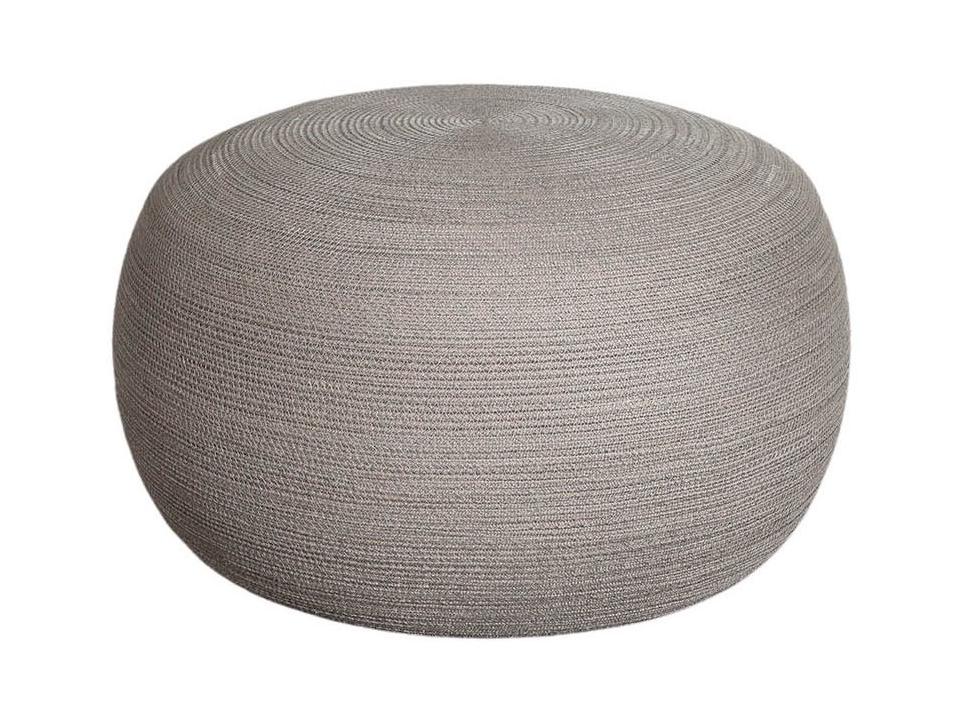 Circle Taupe Soft Rope Footstool Large