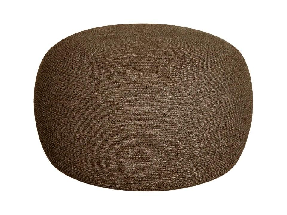 Circle Umber Brown Soft Rope Footstool Large