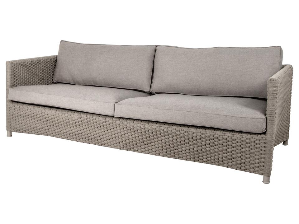 Diamond Taupe Soft Rope 3-Seater Sofa