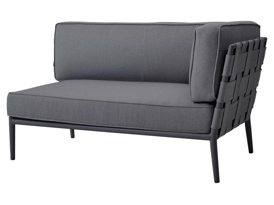 Conic Grey Airtouch 2-Seater Sofa Left Module