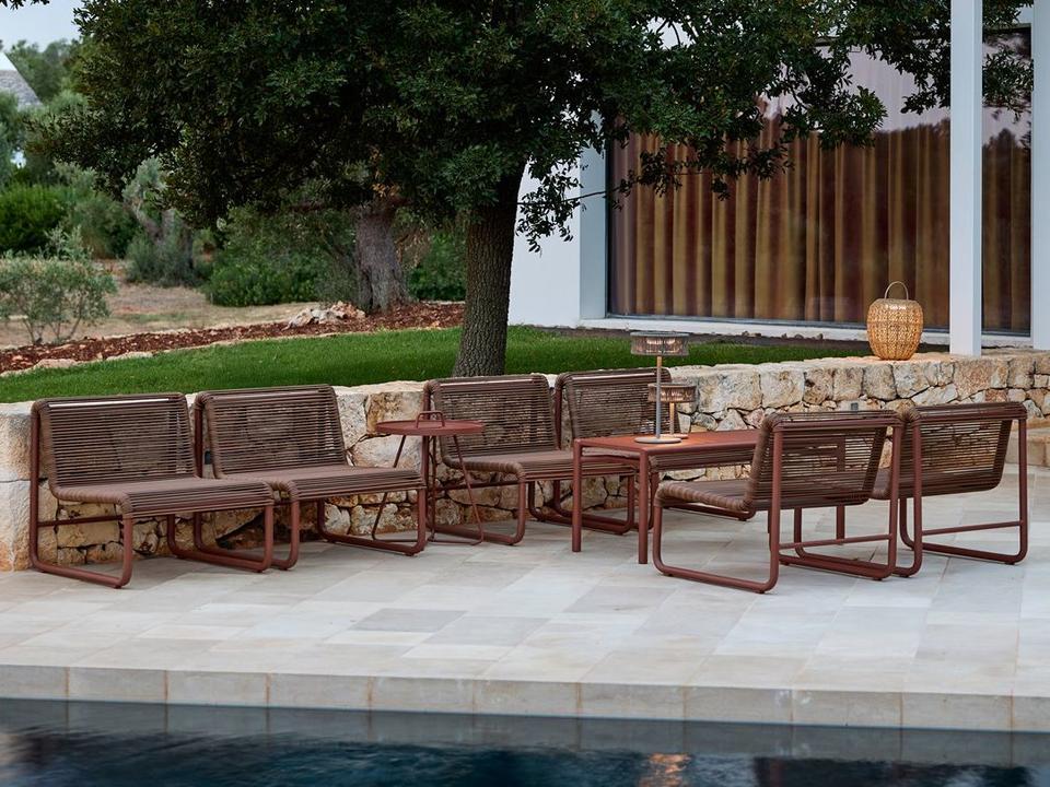 Al Dente Desert Red Aluminum Lounge Set