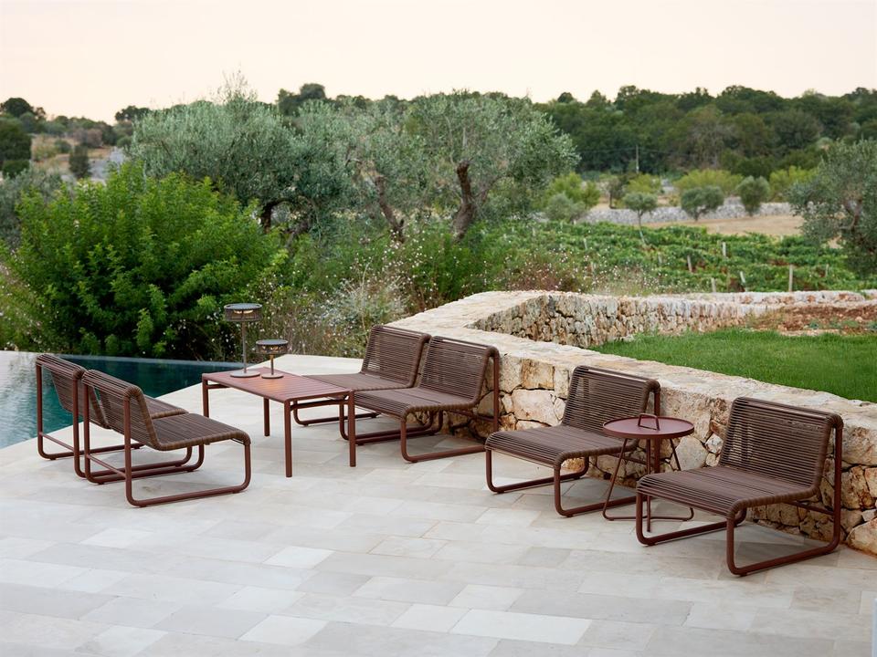 Al Dente Desert Red Aluminum Lounge Set