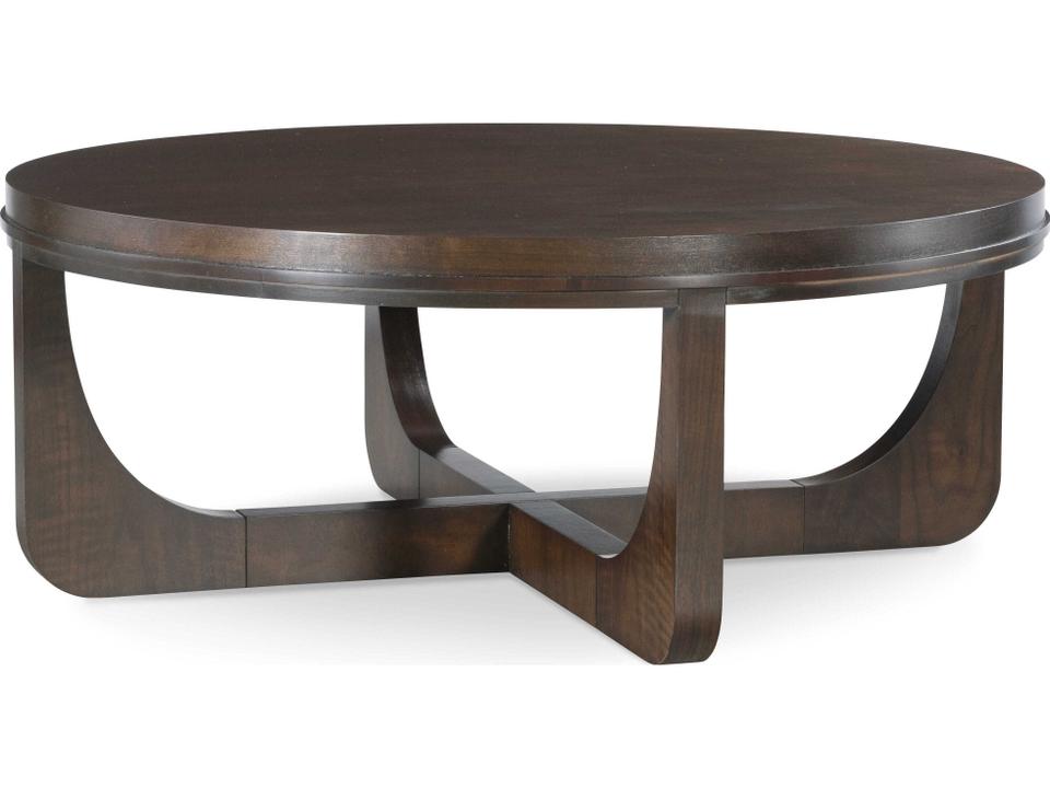 Theodore Alexander Balboa Round Coffee Table — Coastal Grey Wood