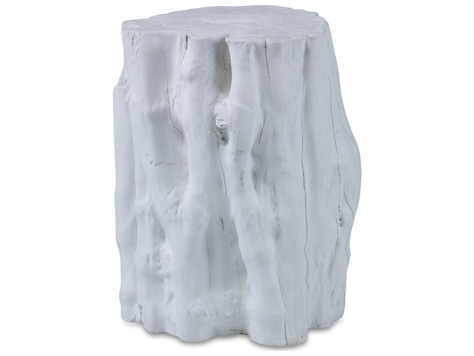 Century Furniture Outdoor Complements Large Side Table in White Concrete