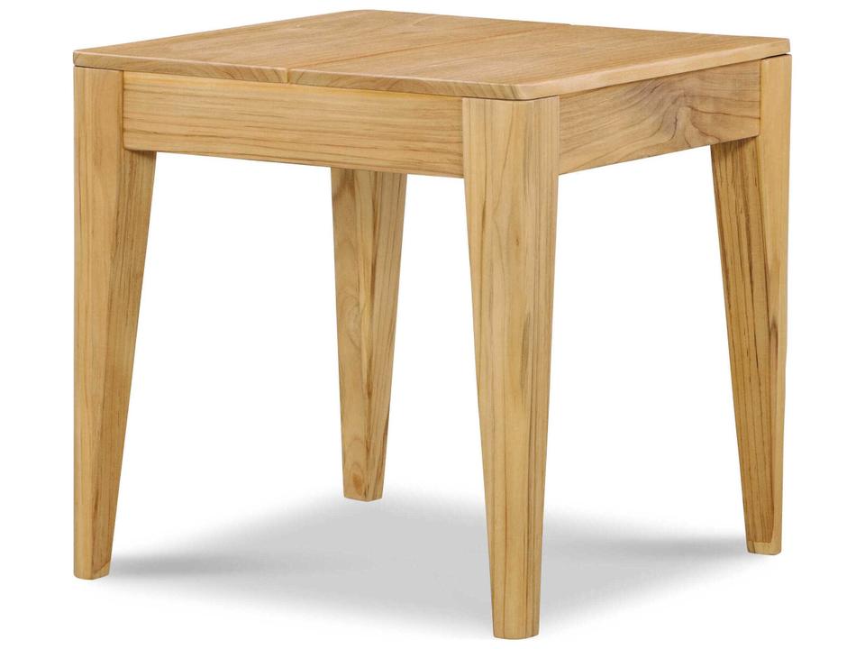 West Bay Teak Square End Table in Natural Teak Finish