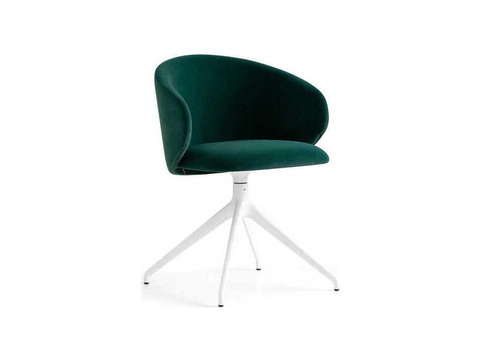 Tuka Green Upholstered Swivel Office Chair