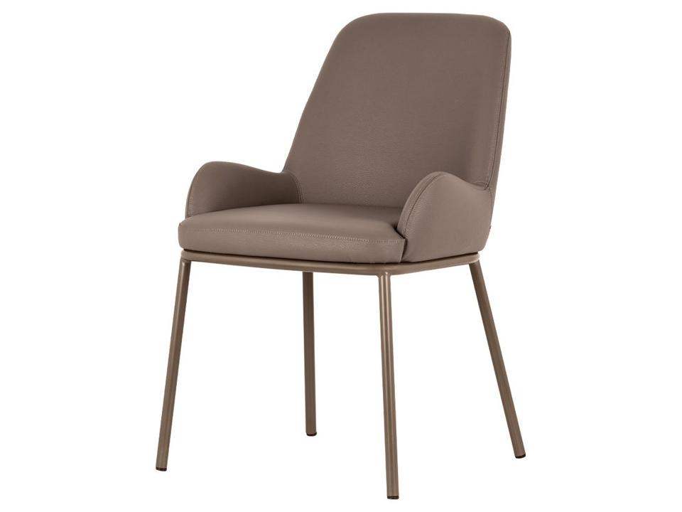 Flair Black Faux Leather Arm Dining Chair