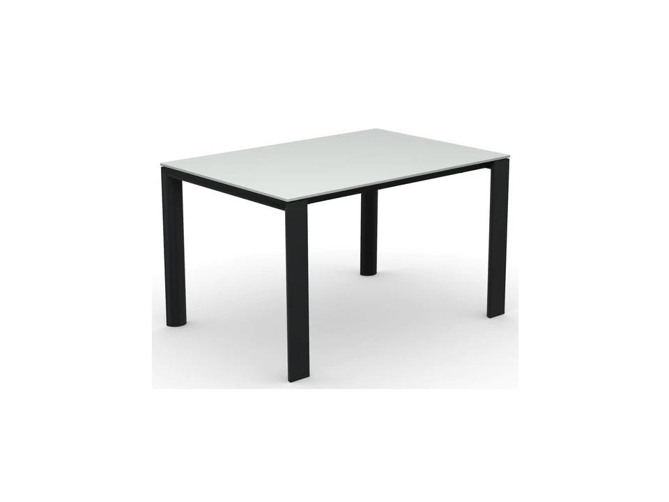 Dorian Extendable Dining Table with Metal Base and Rectangular Top