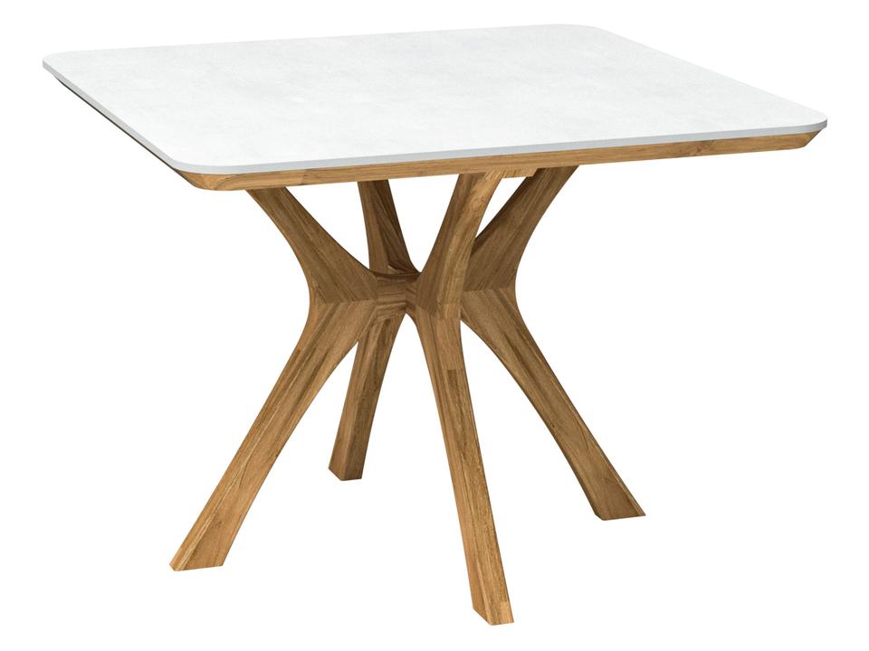 Fresco 40" Ceramic Top Square Dining Table Taupe