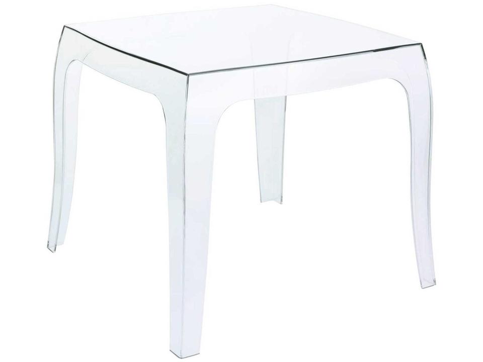 Queen Transparent Clear Square End Table