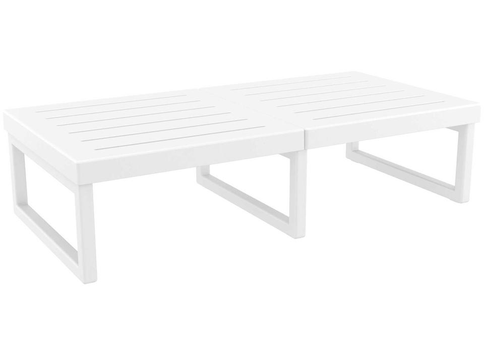 Mykonos Rectangle Commercial Grade Resin Coffee Table in White