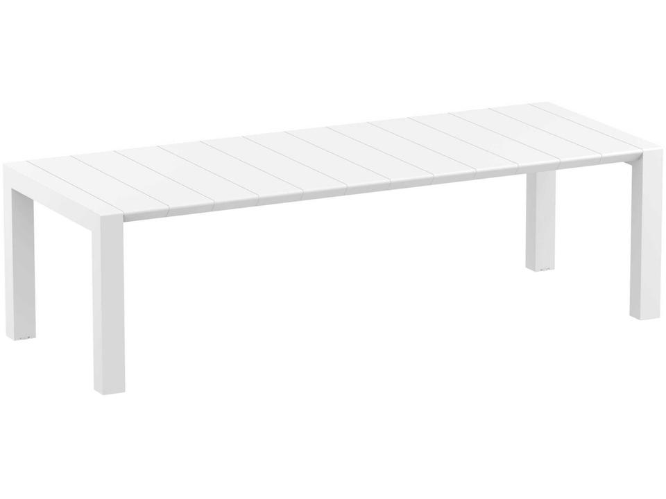 Vegas White Polypropylene Rectangular Dining Table