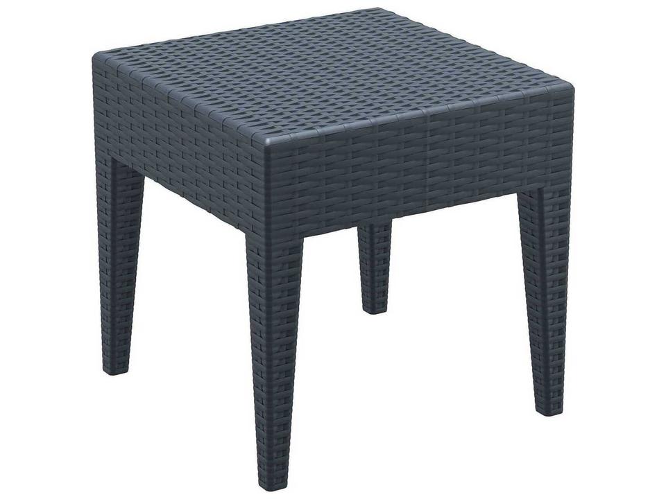 Miami Dark Gray Resin Square End Table