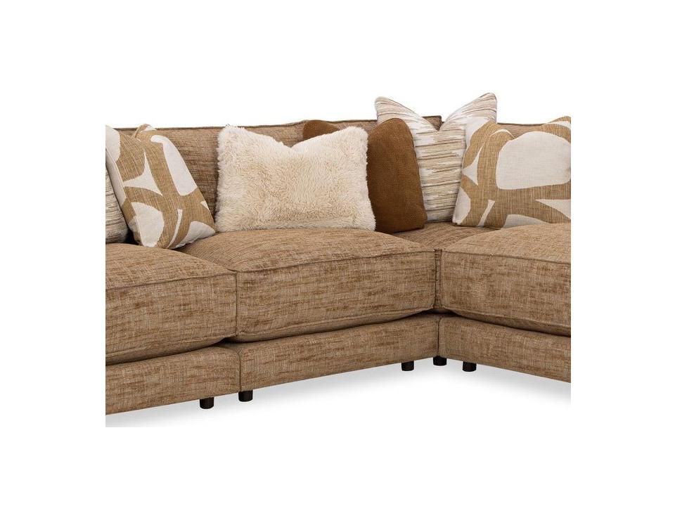 CM Modern Leather Armless Chair and a Half