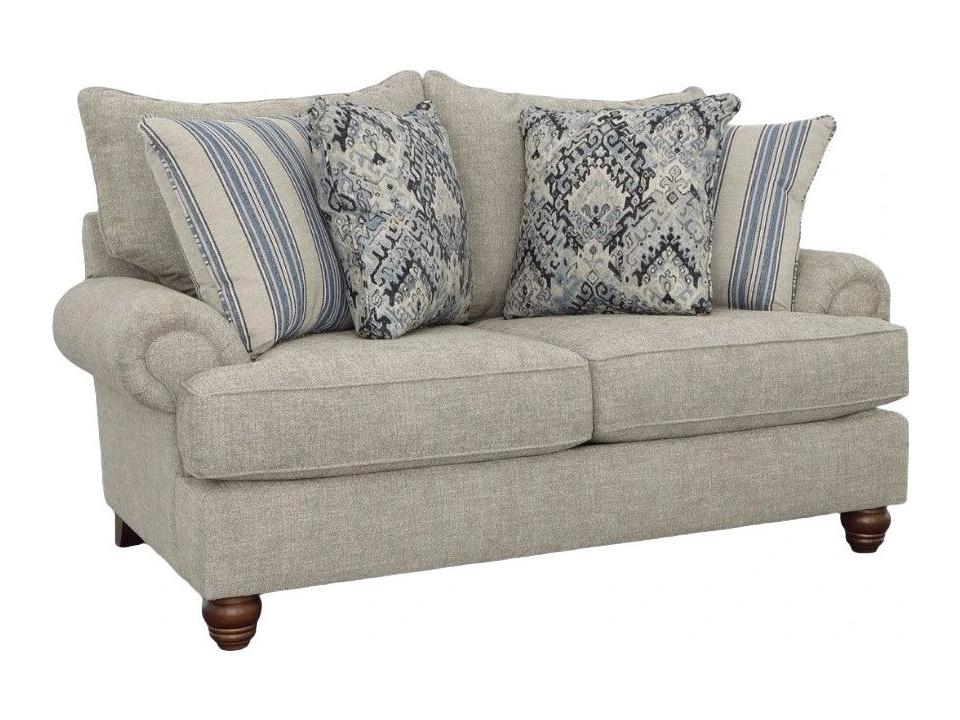 Essentials Customizable Upholstered Loveseat with Sloped Arms