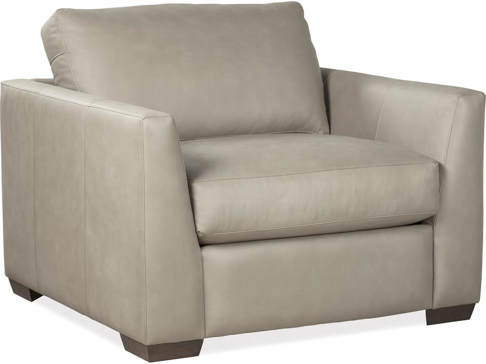 CM Leather Chair and a Half with Track Arms