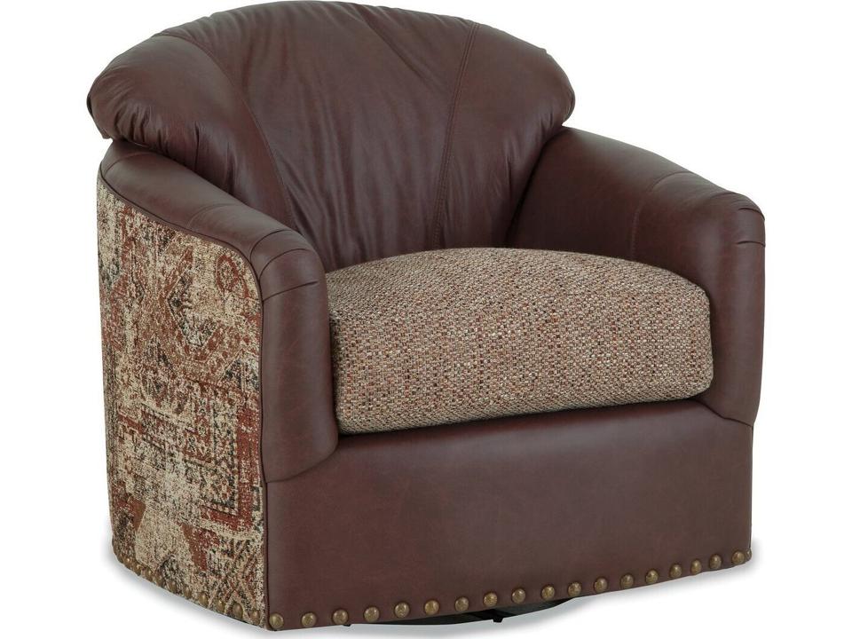Custom Blends Swivel Glider Accent Chair with Blend Down Cushion