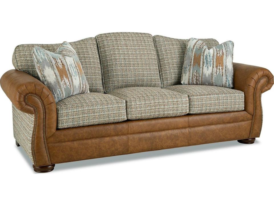 Custom Blends 3-Seat Sofa with Camel Back and Bombay Arms