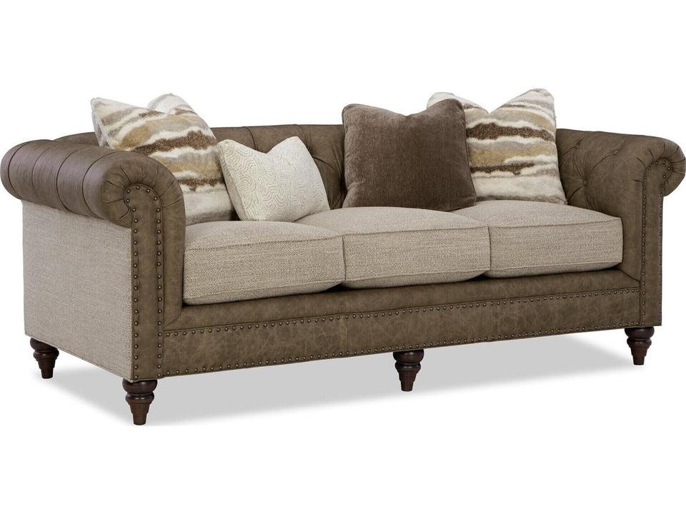 Custom Blends Traditional Tufted Sofa with Nailhead Trim