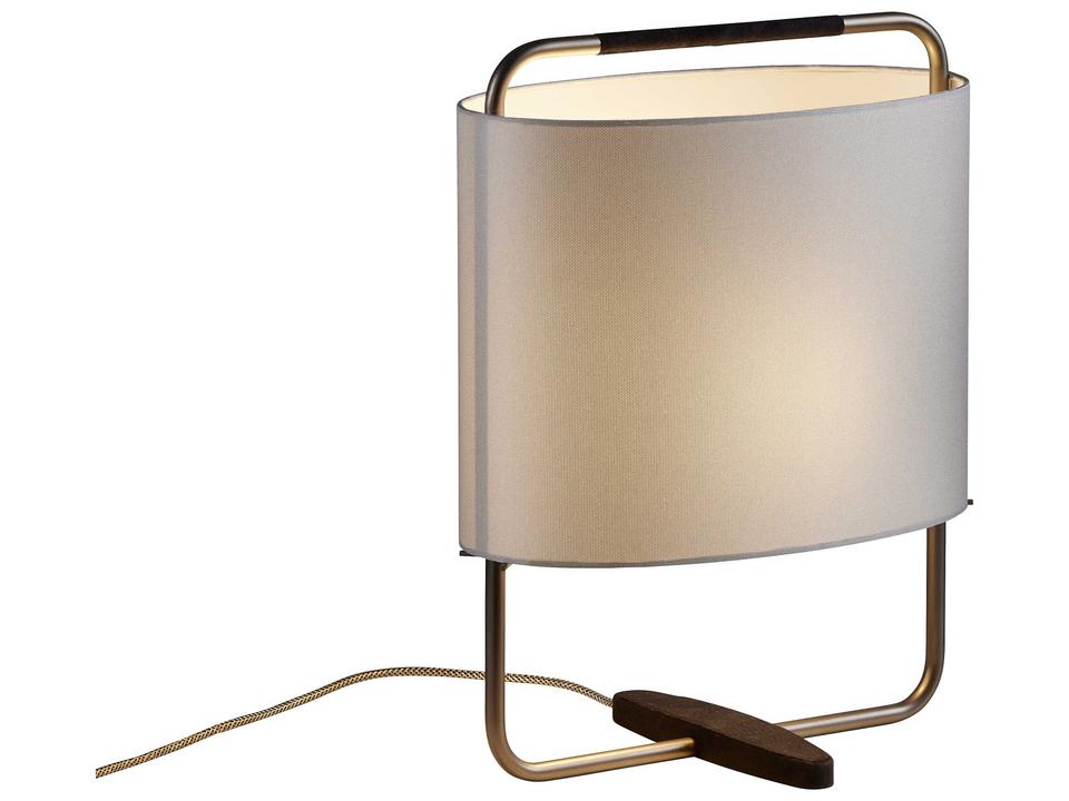 Margot Matt Black Nickel Silver Fabric Table Lamp