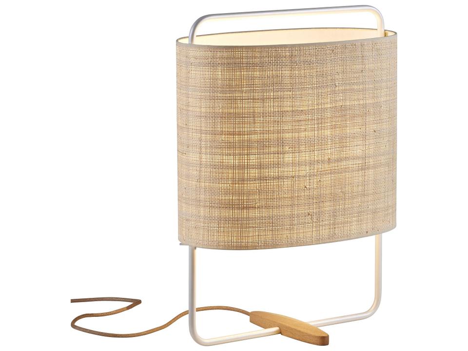 Margot Nacre Natural Fiber Off White Table Lamp