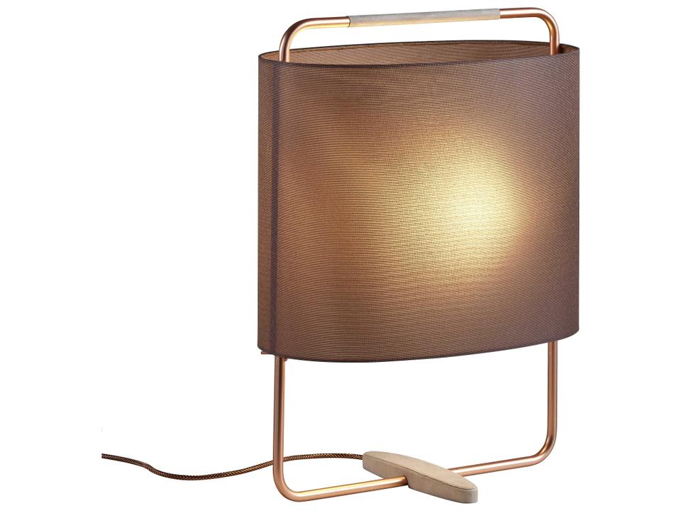 Margot Matt Copper Aubergine Fabric Table Lamp