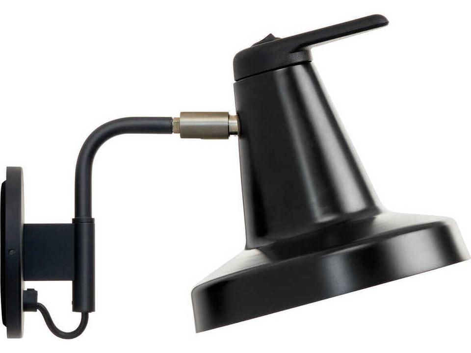 Garcon 1-Light Black Wall Sconce with Rotatable Metal Shade
