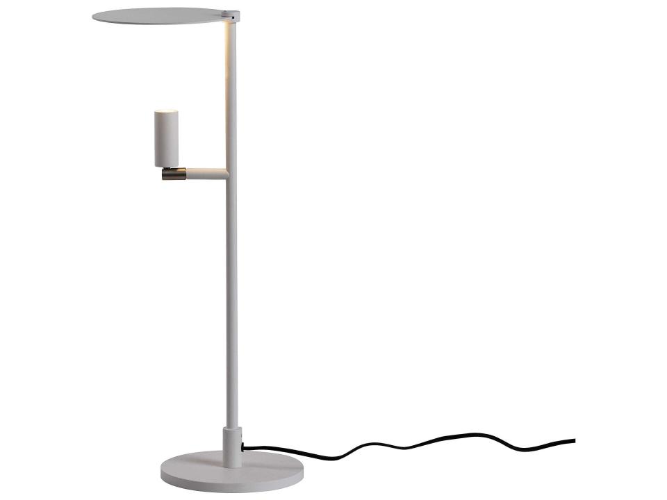 Kelly White Nickel Table Lamp with Integrated LED