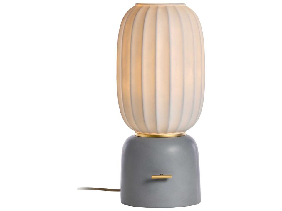 Mei 1-Light Table Lamp in Grey Gold with Porcelain Shade