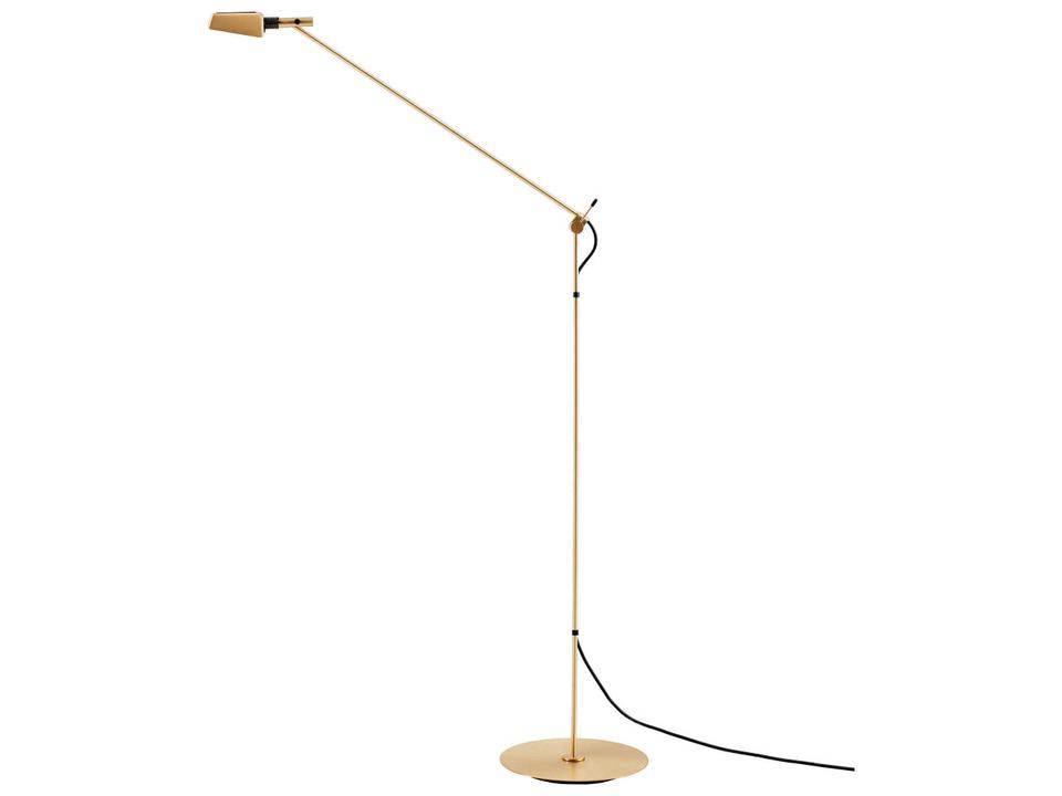 Tema 55 Tall Integrated LED Floor Lamp in Satin Gold Metal by Gabriel Teixido