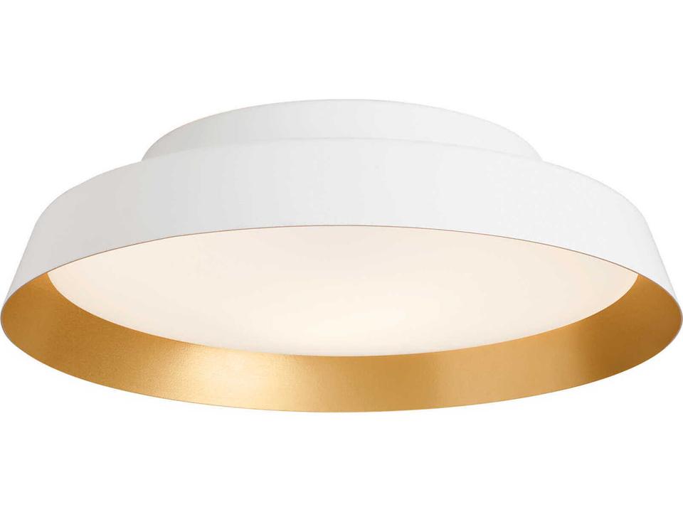 Boop Flush Mount Light in White and Gold
