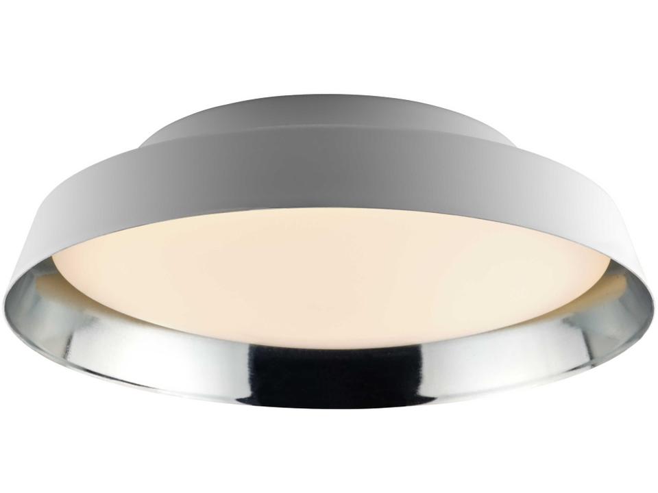Boop White Blue Grey Metallic Round Flush Mount