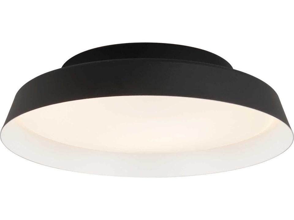 Boop Black White Round Flush Mount
