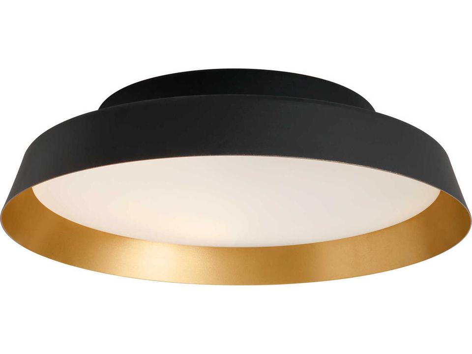 Boop 14 Round LED Flush Mount in Black Gold by Nahtrang Disseny